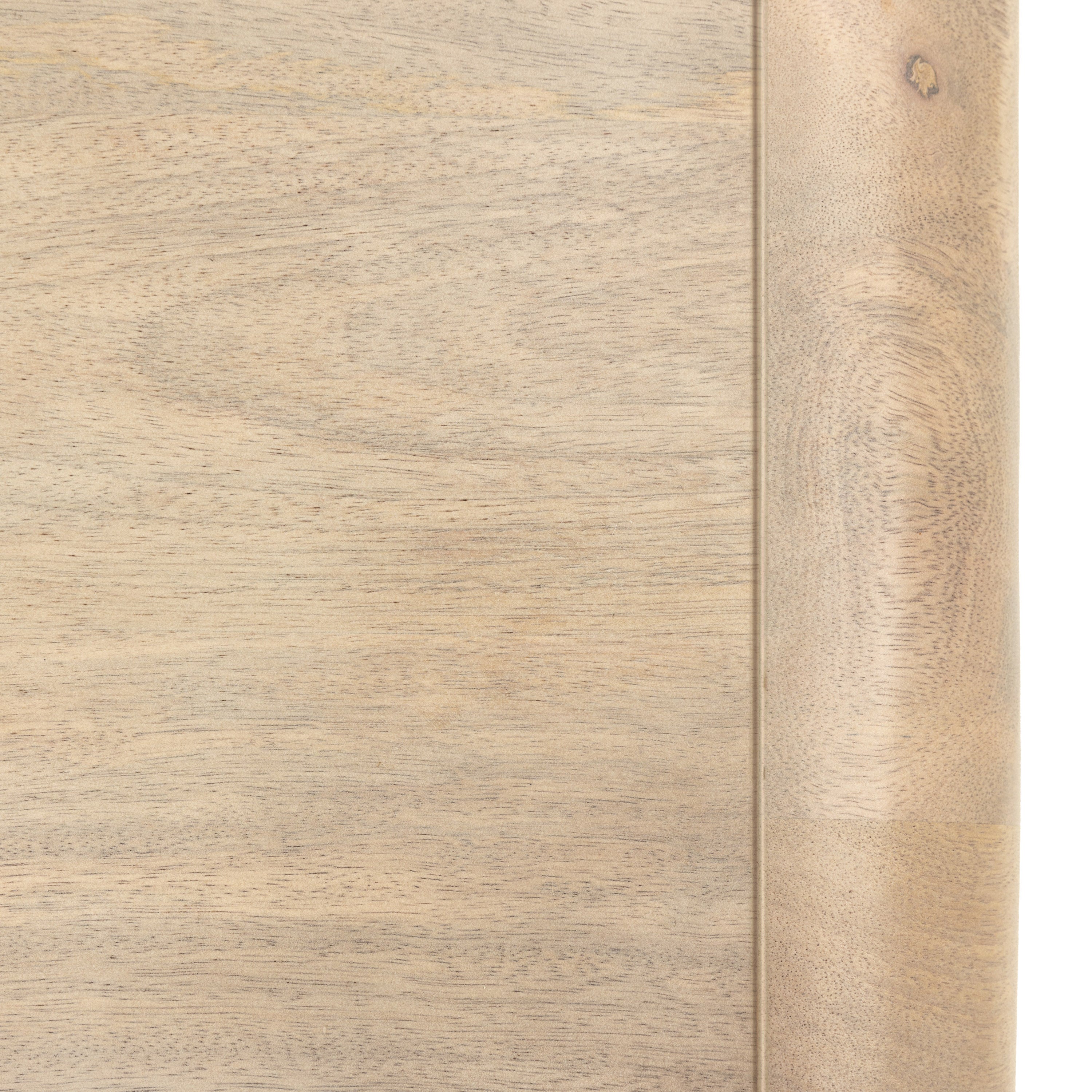 Antrury Natural Mango Wood Curved Bedside Table